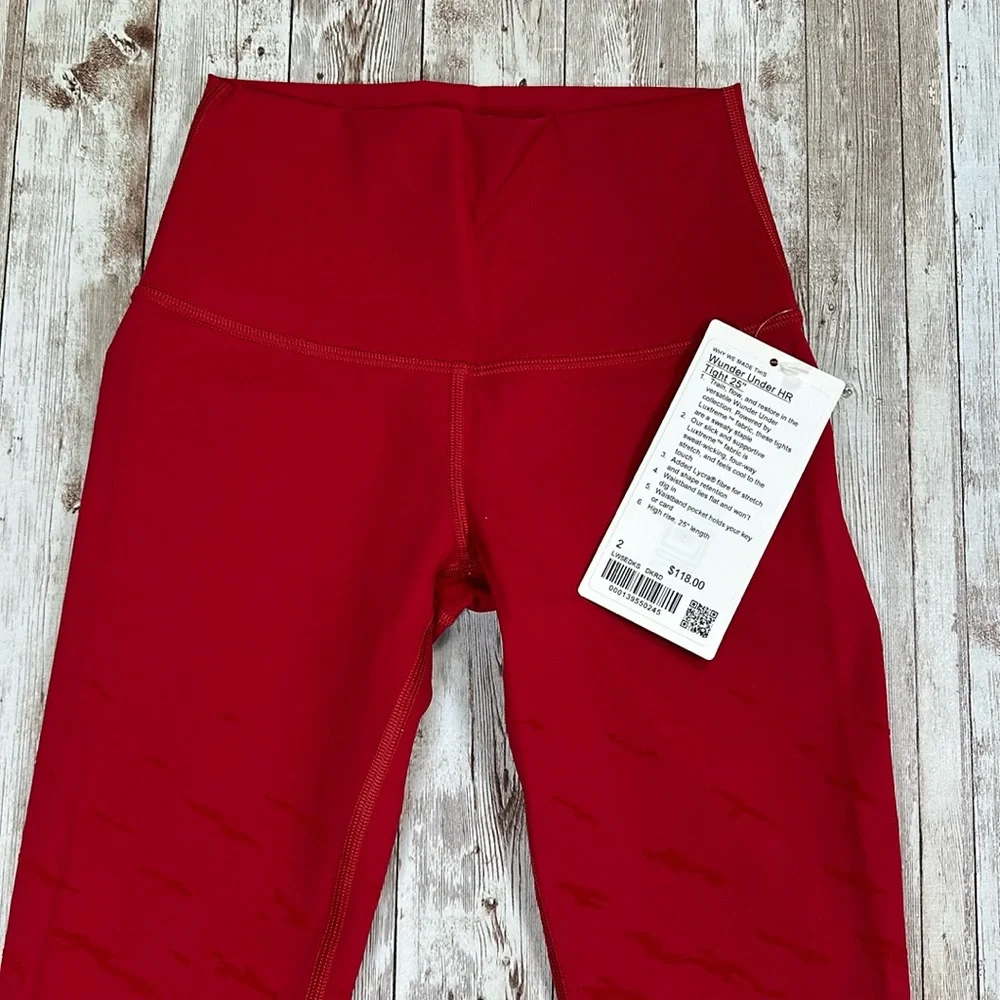 Lululemon Wunder Under Leggings sz 2 Lunar New Year Ltd Edition High-R 25”